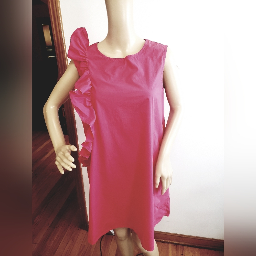 Vineyard Vines For The Kentucy Derby Pink Side Ruffle Mini Dress~ Size Small